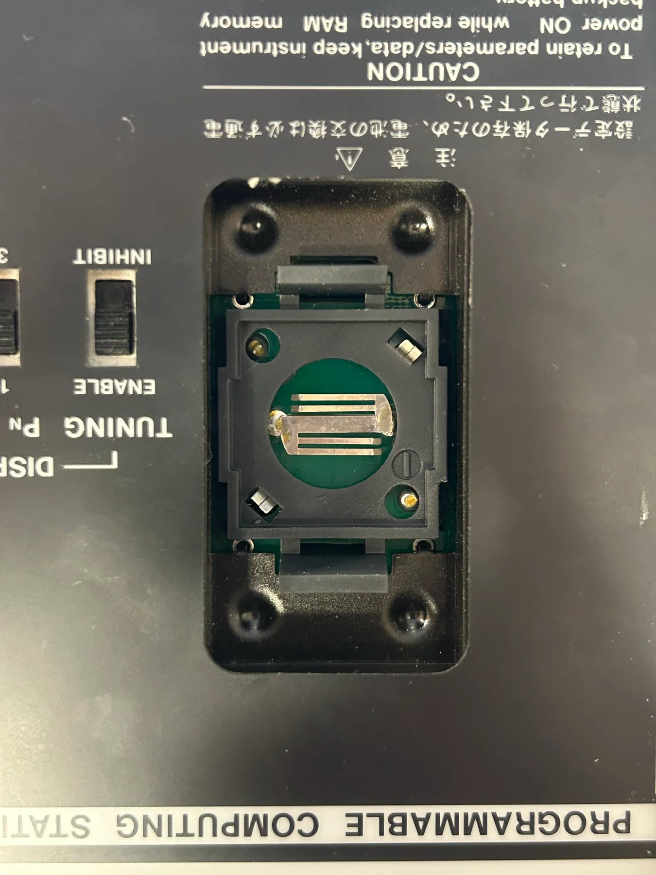 3D-printed battery tray installed in the instrument battery bay